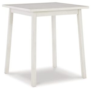 Signature Design by Ashley Stuven Square DRM Counter Table, 32"W x 32"D x 36"H, White