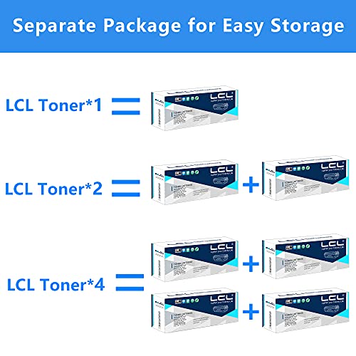 LCL Compatible Toner Cartridge Replacement for Konica Minolta TN514K TN-514K TN514C TN514M TN514Y TN514 TN-514 A9E8130 A9E8430 A9E8330 A9E8230 High Yield Bizhub C458 Bizhub C558 (4-Pack KCMY)