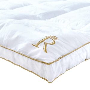 king size mattress topper king - 8-23 inches deep pocket, 400 tc cotton thick mattress pad, soft mattress cover cooling mattress topper royal therapy