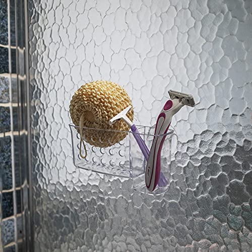 TG,LLC Treasure Gurus Clear Suction Cup Shower Caddy Shelf Wall Mount Bathroom Organizer Soap Holder Bath Storage Rack