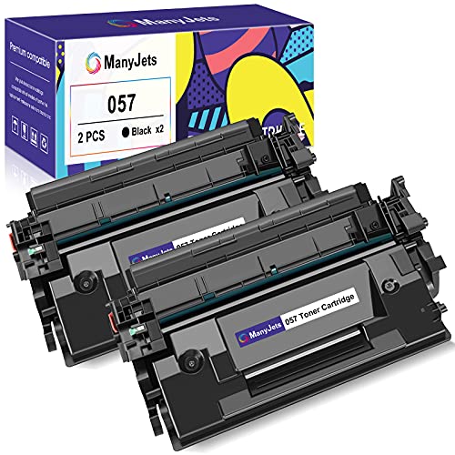 ManyJets 057 Compatible Toner Cartridge Replacement for Canon 057 057H CRG-057 CRG-057H Black Work with Canon ImageCLASS MF445dw LBP226dw MF448dw LBP227dw MF445 LBP228dw MF449dw Printer (Black,2-Pack)