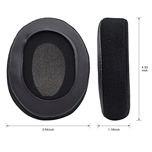 MOLGRIA Ear Pads Cushion, Replacement Earpads for HM5 ATH-M50X, ATH-M40X, ATH-M30X, ATH-M20X, ATH-M10, Headphones (Velour Black)