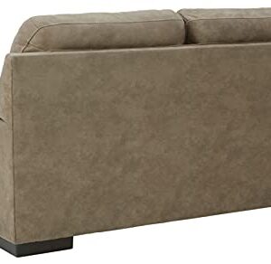 Signature Design by Ashley Maderla Oversized Faux Leather Loveseat, Light Brown