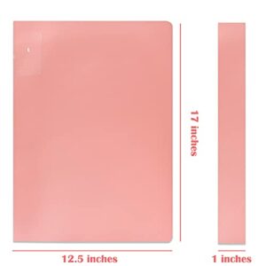 Diamond Painting Storage Presentation Book 40 Clear Pockets Sleeves Protectors Art Portfolio Clear Book for 30 x 40 cm Diamond Painting (Can Accommodate 16.5 X 12.1inch) - Pink
