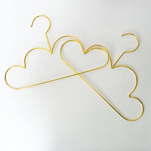 jojofuny 5Pcs Cloud Hangers for Kids Clothes, Gold Cloud Shape Kids Hangers Metal Non Slip Children Clothes Coat Sweater Hangers