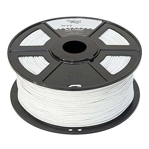 WYZworks PLA 1.75mm [ Marble White ] Premium Thermoplastic Polylactic Acid 3D Printer Filament - Dimensional Accuracy +/- 0.05mm 1kg / 2.2lb + [ Multiple Color Options Available ]