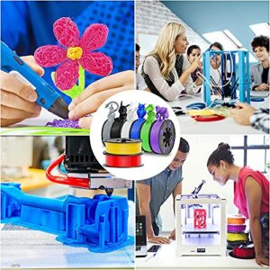 8 Pack 3D Printer Filament, 1.75mm PLA 3D Printing Filament in Total 2KG, 8 Colors Dimensional Accuracy +/- 0.03 mm Widely Compatible for 3D Printing