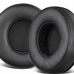 SOULWIT Professional Replacement Earpads Cushions for Skullcandy Hesh & Hesh 2 Wireless Over-Ear Headphones, Ear Pads with Softer Leather, Noise Isolation Foam, Added Thickness (Black)