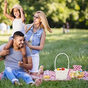 Cabilock Bread Rattan Basket 6pcs Mini Woven Baskets with Handles Rustic Rattan Wedding Flower Girl Basket Flower Candy Chocolate Cookie Gift Box for Wedding Easter Party Favors Wicker Cutlery Basket