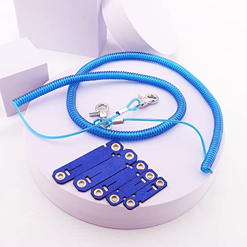 Parrot Bird Harness Leash Anti-bite Outdoor Blue Flying Training Rope with 5pcs Different Sizes of Soft Foot Loops and Training Whistle(Upgraded Version of Ankle Ring)