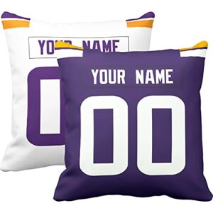 throw pillow 2 packs custom any name and number for men youth boy gift