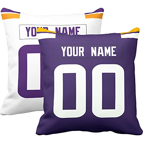 Throw Pillow 2 Packs Custom Any Name and Number for Men Youth Boy Gift