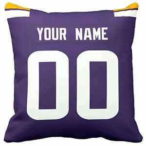 Throw Pillow 2 Packs Custom Any Name and Number for Men Youth Boy Gift