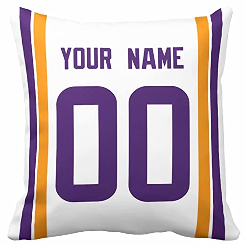 Throw Pillow 2 Packs Custom Any Name and Number for Men Youth Boy Gift