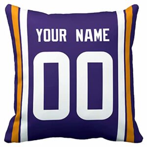 Throw Pillow 2 Packs Custom Any Name and Number for Men Youth Boy Gift