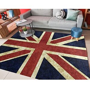 alaza lovely british flag non slip area rug 4' x 5' for living dinning room bedroom kitchen hallway office modern home decorative