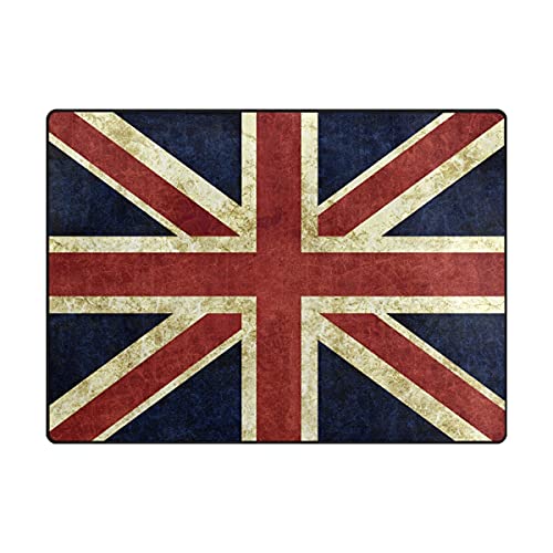 ALAZA Lovely British Flag Non Slip Area Rug 4' x 5' for Living Dinning Room Bedroom Kitchen Hallway Office Modern Home Decorative