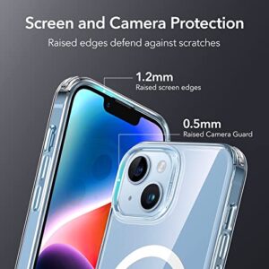 ESR for iPhone 14 Case/iPhone 13 Case, Compatible with MagSafe, Shockproof Military-Grade Protection, Magnetic Phone Case for iPhone 14/13, Classic Hybrid Case (HaloLock), Clear