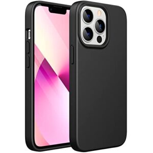 jetech silicone case for iphone 13 pro 6.1-inch, silky-soft touch full-body protective phone case, shockproof cover with microfiber lining (black)