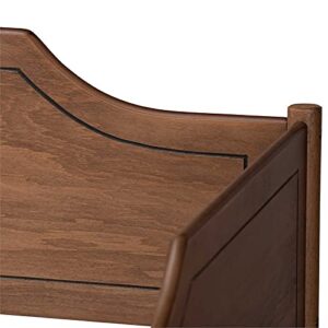 BOWERY HILL Walnut Brown Finished Wood Twin Size Daybed