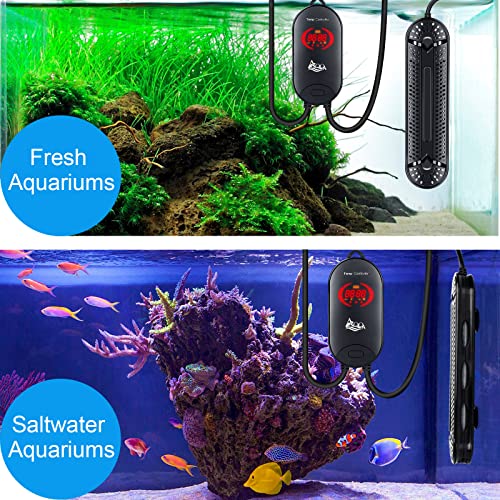 AQQA Aquarium Heater 800W for 80-220 Gallon Submersible Fish Tank Heater for Aquarium Betta Fish Heater Aquarium Thermostat Heater Hydroponic Freshwater & Saltwater (800W, 80-220Gal)