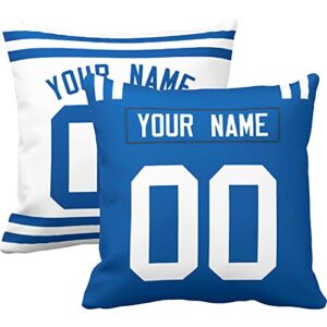 indianapolis throw pillow custom any name and number for men youth boy gift