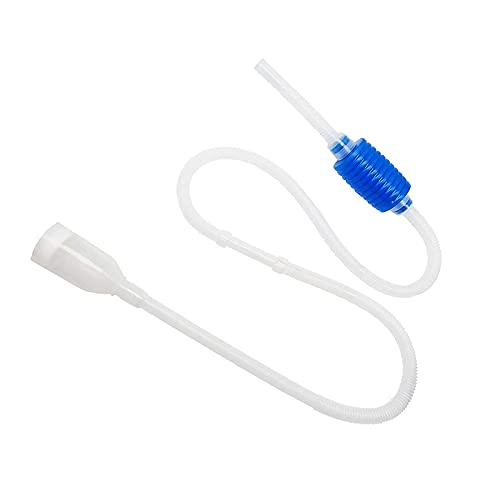 WishLotus Aquarium/Fish Tank Siphon, Aquarium Siphon Gravel Filter, Manual Water Changer Aquarium Siphon Pump is Suitable for Fish Tank (Blue)