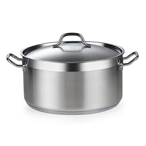 cooks standard professional stainless steel dutch oven stockpot with lid, 9qt