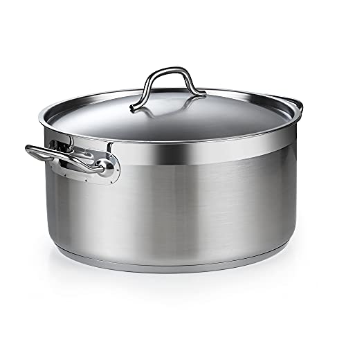 Cooks Standard Professional Stainless Steel Dutch Oven Stockpot with Lid, 9Qt