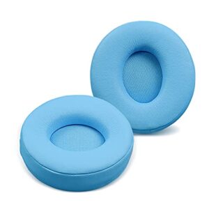 solo pro earpads replacement ear pads protein leather ear cushion repair parts compatible with beats solo pro wireless noise cancelling on-ear headphones (light blue)