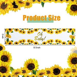 40 Pieces Sunflower Baby Shower Water Bottle Labels Floral Water Bottle Labels Waterproof Sunflower Bottle Sticker Labels for Baby Shower Gender Reveal Birthday Baby Sprinkle Party Decoration Supplies