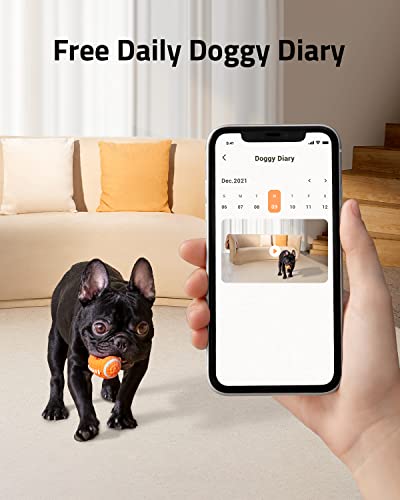 eufy Pet Camera for Dogs and Cats, On-Device AI Tracking and Pet Monitoring, 360° View, 1080p Dog Camera with Treat Dispenser, Doggy Diary, Local Storage, 2-Way Audio, Phone App, No Monthly Fee