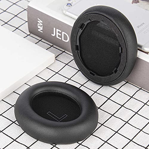 Geekria QuickFit Replacement Ear Pads for Anker Soundcore Life Q20, Q20BT Headphones Earpads, Headset Ear Cushion Repair Parts (Black)