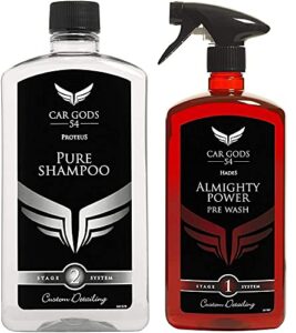 car gods pre wash all purpose cleaner 34fl oz 1l contaminant remover auto detailing cleaning for paintwork glass plastics and wheels pure shampoo high vehicle detail 17fl 500ml gentle on wax sealant