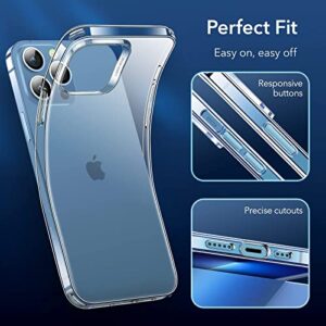 ESR Clear Case Compatible with iPhone 13 Pro Case, Crystal-Clear Shockproof Thin Silicone Case, Yellowing-Resistant Slim Transparent TPU Phone Case, Project Zero Series, Clear