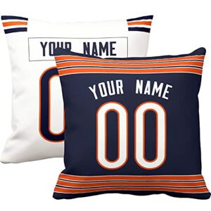 antking chicago throw pillow custom any name and number for men youth boy gift 16" x 16", 18" x 18"