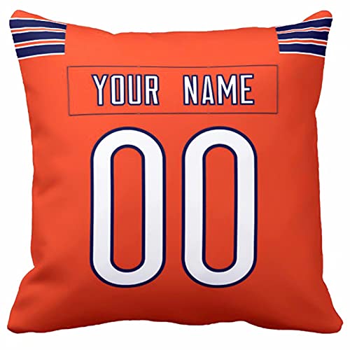 ANTKING Chicago Throw Pillow Custom Any Name and Number for Men Youth Boy Gift 16" x 16", 18" x 18"