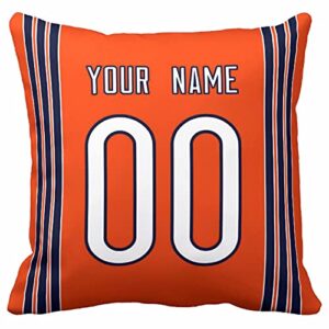 ANTKING Chicago Throw Pillow Custom Any Name and Number for Men Youth Boy Gift 16" x 16", 18" x 18"