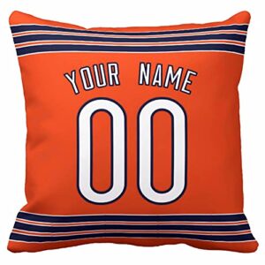 ANTKING Chicago Throw Pillow Custom Any Name and Number for Men Youth Boy Gift 16" x 16", 18" x 18"