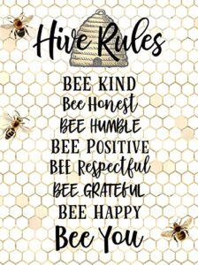 eeypy be kind honey bee decor bumble bee decor be kind sign bee decor honey bee decor classroom art metal signs funny 8x12 inch