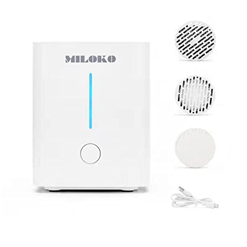 MILOKO HEPA Small Air Purifiers For Bedroom, Portable Air Cleaner for Smoke, Dust, Odors, Pet Dander, Desk Air Purifier for Home, Kitchen, Office, Car, 20dB Ultra Quiet Fragrance Diffuser with 3 Filters