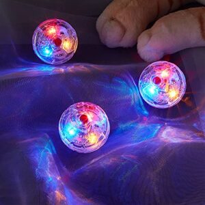 4 Pieces Ghost Hunting Cat Ball Motion Light Up Cat Balls LED Motion Activated Cat Ball Motion Light Up Cat Dog Interactive Toys Pet Glowing Mini Running Exercise Ball Toys for Animals Activity