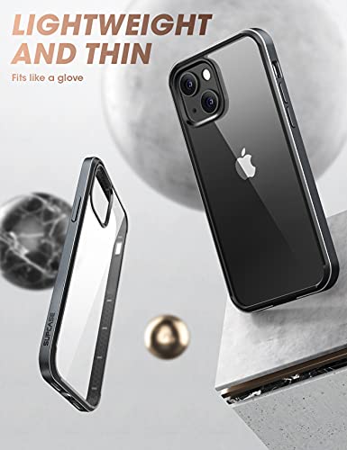 SUPCASE Unicorn Beetle Edge Series Case for iPhone 13 (2021 Release) 6.1 Inch, Slim Frame Clear Case with TPU Inner Bumper & Transparent Back (Black)