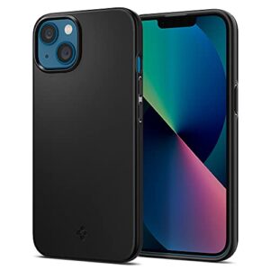 spigen thin fit designed for iphone 13 case (2021) - black