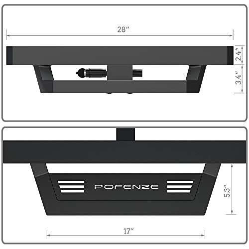 LONGSUN Tow Hitch Step fit for Truck with 2 inch Hitch Receivers Strong Steel Construction Textured Black with Pin Lock