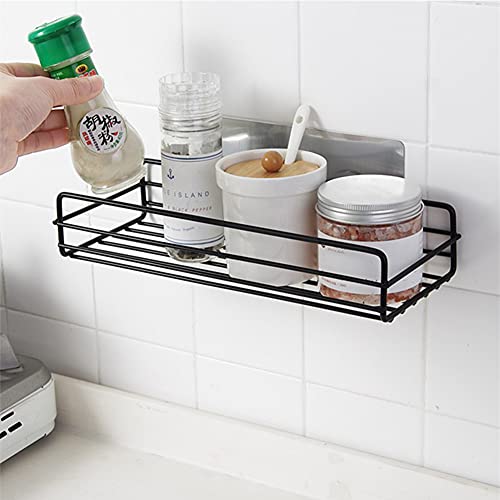 ArdioPlax 2 Pack Bathroom Storage Organizers Shower Caddy, Adhesive Bathroom Shelf with Removable Hooks, No Drilling Strong Wall Mounted Racks for Shower, Kitchen, Toilet and Dorm