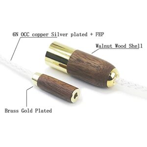 NewFantasia 4-pin XLR Balanced Male to 4.4mm Balanced Female Headphone Audio Adapter Cable 8 Cores 6N OCC Copper Single Crystal Silver Plated Wire Walnut Wood Shell