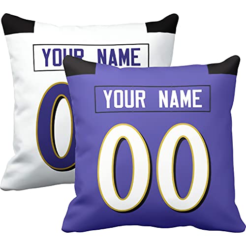 Throw Pillow 2 Packs Custom Any Name and Number for Men Youth Boy Gift