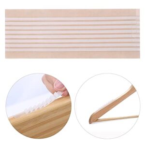 100 Pcs Clear Non-Slip Design Rubber with Fins Clothes or Coat Hanger Grips Backing for Wooden or Plastic Hangers Self Adhesive Anti Slip Grip Hanging Clothes Grippers for Clothing Stores or Home