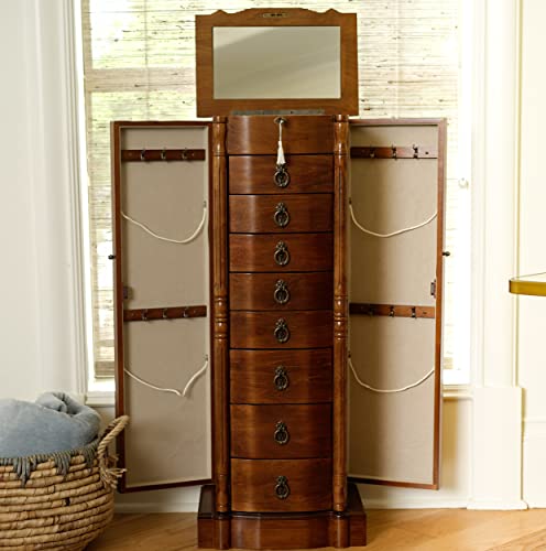 Hives and Honey Francesca Jewelry Armoire, Antique Walnut